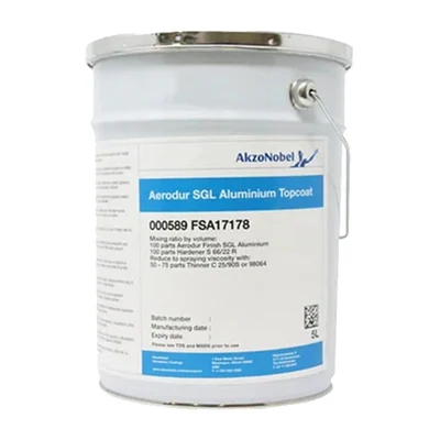 Полиуретановая эмаль AkzoNobel Aerodur Finish SGL Aluminum, универсальная
