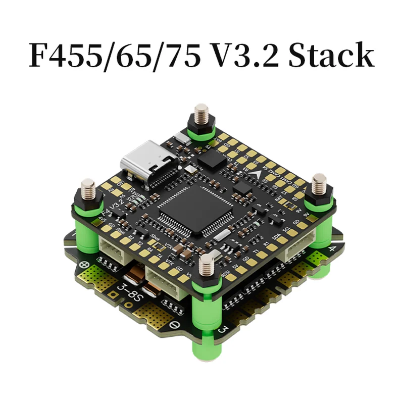 Стек Aocoda RC F455/65/75 V3.2, контроллер F405 V3.2 и регулятор AM32, 55/65/75 А