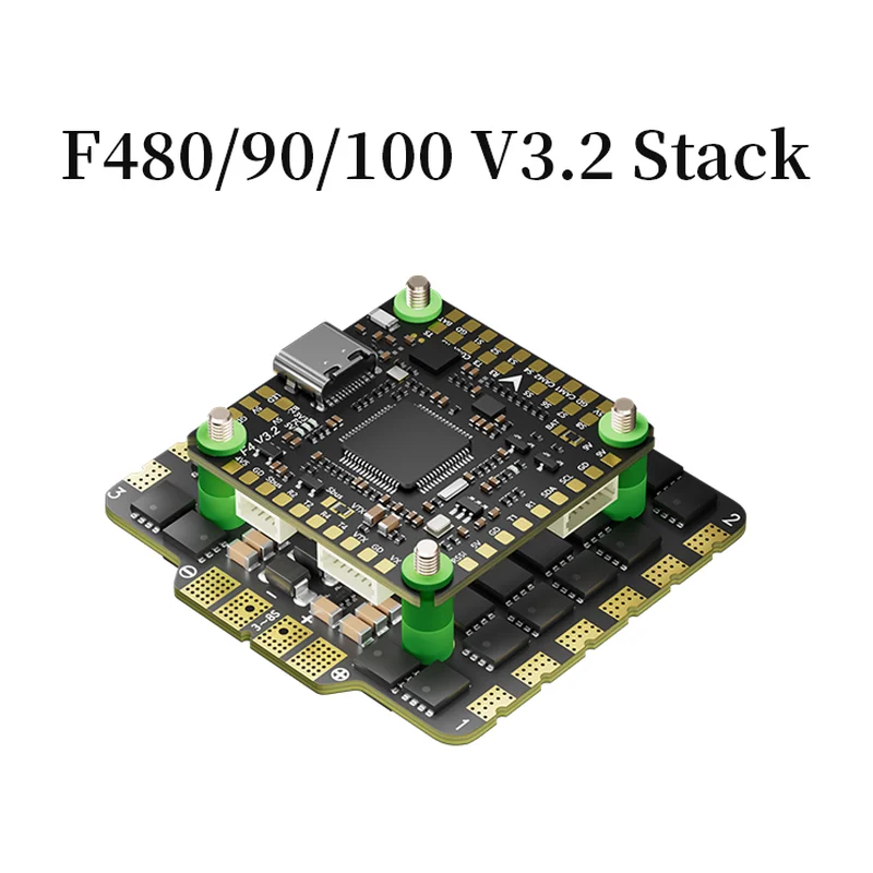 Стек Aocoda RC F480/90/100 V3.2, контроллер F405 V3.2 и регулятор AM32, 80/90/100 А