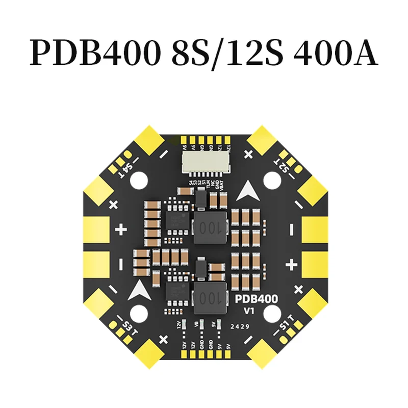 Плата распределения питания Aocoda RC PDB400, 4–12S, 100 А на канал, 5 В и 12 В