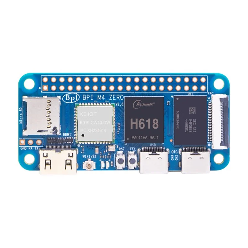 Одноплатный компьютер Banana Pi BPI-M4 Zero, Allwinner H618, 65 × 30 мм