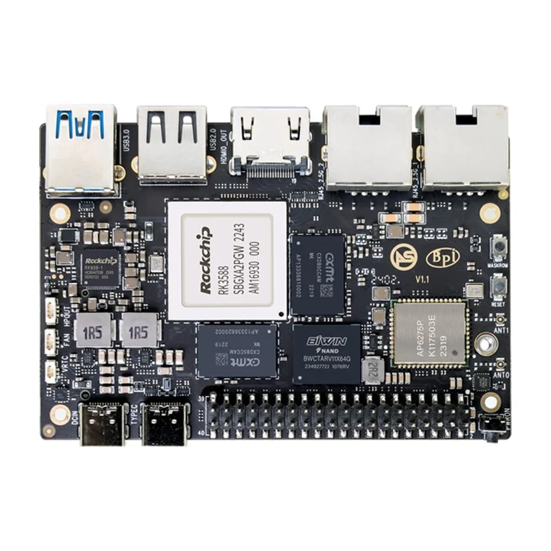 Одноплатный компьютер Banana Pi BPI-M7, Rockchip RK3588, NPU 6 TOPS, 2 × 2,5GbE
