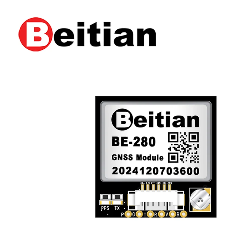 GNSS-модуль Beitian BE-280, M10050, GPS/BDS/Galileo, 28 × 28 мм