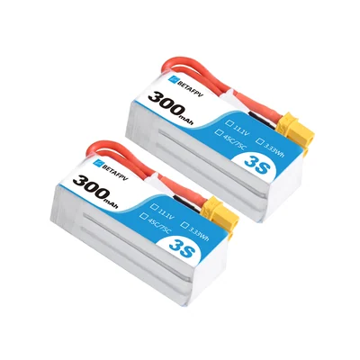 Аккумуляторы BETAFPV LiPo 3S 300 мА·ч 45C, исполнение R, 2 шт.