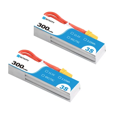 Аккумуляторы BETAFPV LiPo 3S 300 мА·ч 45C, исполнение S, 2 шт.