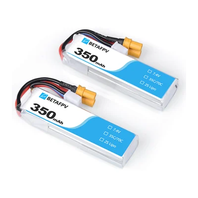 Аккумуляторы BETAFPV LiPo 2S–6S, 300–1000 мА·ч, 35–95C, комплект 2 шт.