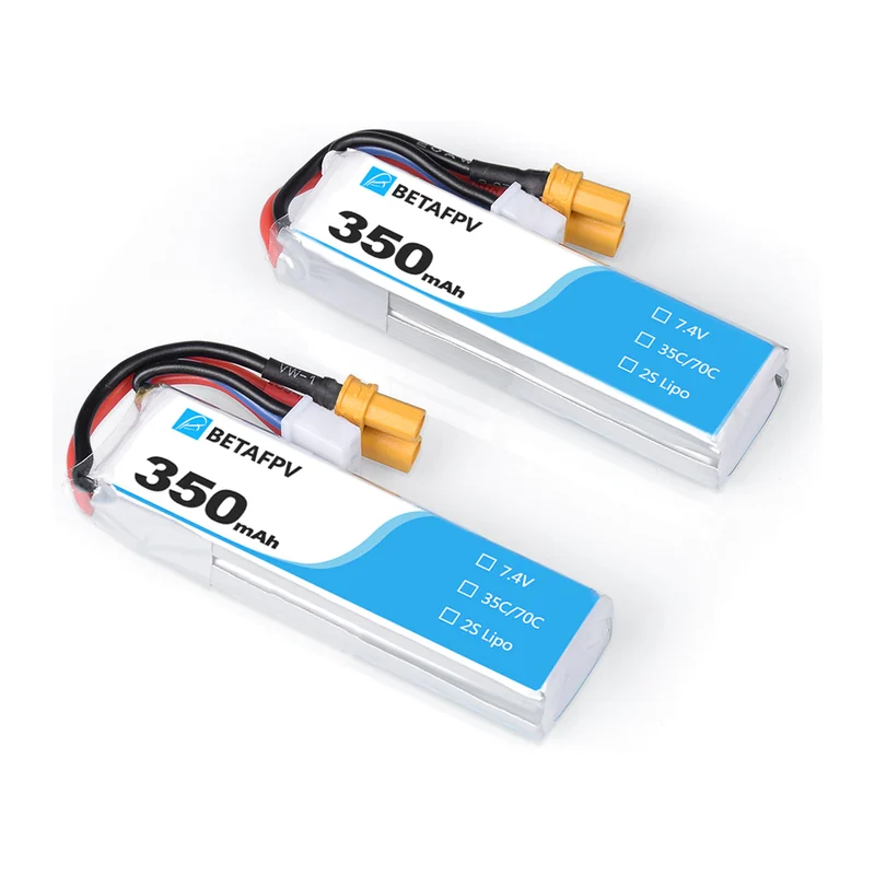 Аккумулятор для FPV BETAFPV 350mAh 2S 35C Lipo Battery (2PCS)