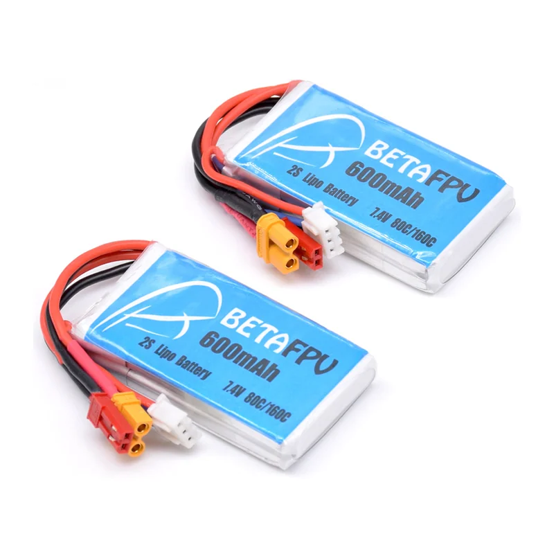 Аккумулятор для FPV BETAFPV 600mAh 2S Lipo Battery (2PCS)
