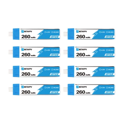 Аккумуляторы BETAFPV 1S 260 мА·ч 30C, разъём BT2.0, 8 шт.