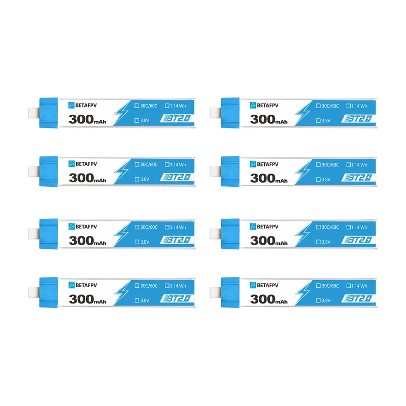 Аккумулятор для FPV BETAFPV BT2.0 300mAh 1S 30C Battery (8PCS)