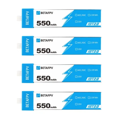 Аккумуляторы BETAFPV 1S 550 мА·ч 40C, разъём BT2.0, 4 шт.