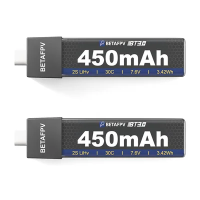 Аккумуляторы BETAFPV 2S 450 мА·ч 30C, разъём BT3.0, 2 шт.