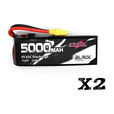 Аккумуляторы CNHL Black Series 2S–4S, 2200–5000 мА·ч, 30–65C