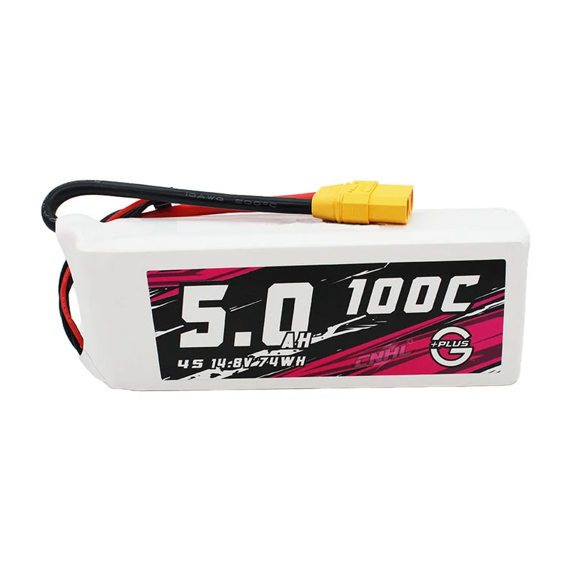 Аккумулятор для FPV CNHL G+Plus, 5000 мА·ч, 14,8 В, 4S, 100C, разъём XT90