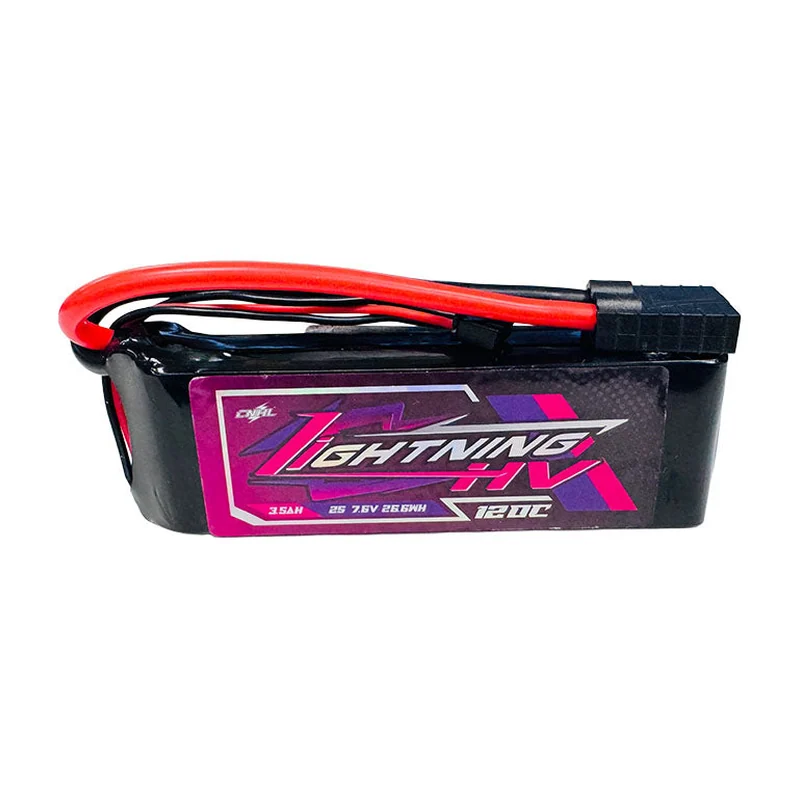 Аккумулятор для FPV CNHL Lightning LiHV, 3500 мА·ч, 7,6 В, 2S, 120C, разъём TRX