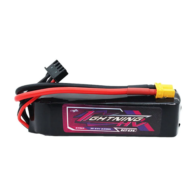 Аккумулятор для FPV CNHL Lightning LiHV, 750 мА·ч, 11,4 В, 3S, 120C, разъём XT30