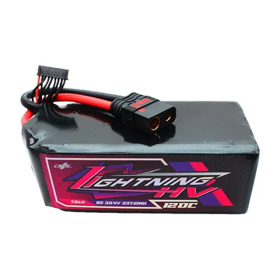 Аккумуляторы CNHL Lightning LiHV 8S, 6700–7800 мА·ч, 120C, разъём QS8