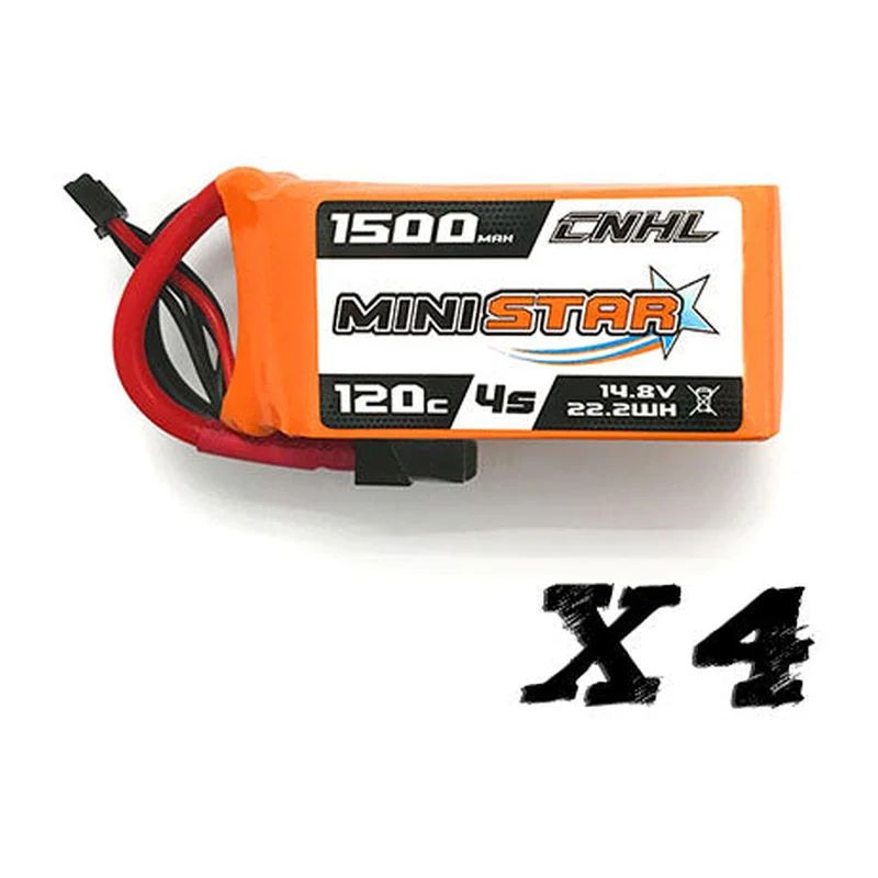 Аккумулятор для FPV CNHL MiniStar, 1500 мА·ч, 14,8 В, 4S, 120C, разъём XT60