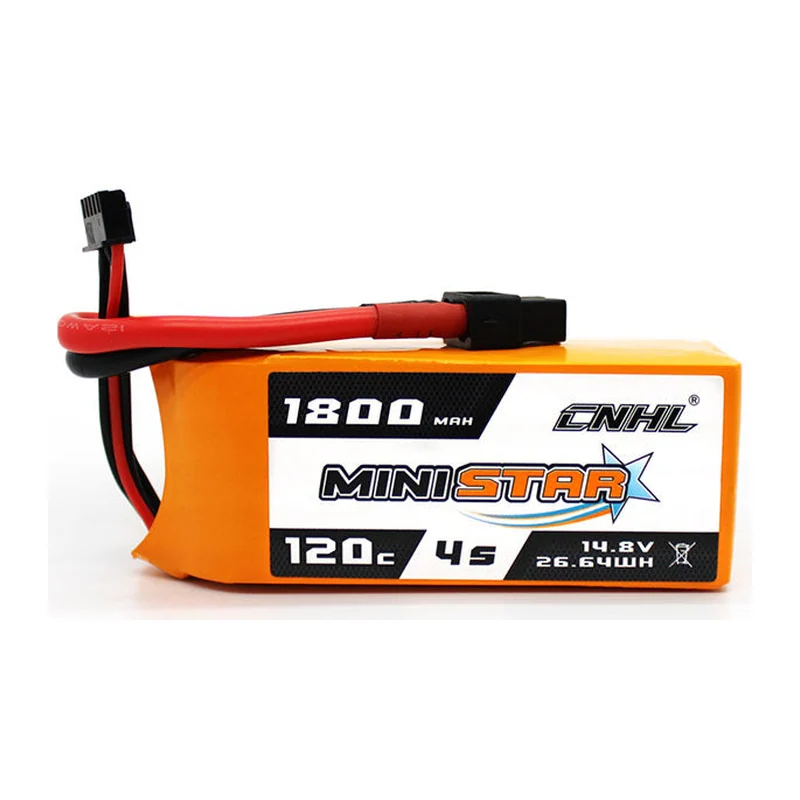 Аккумулятор для FPV CNHL MiniStar, 1800 мА·ч, 14,8 В, 4S, 120C, разъём XT60