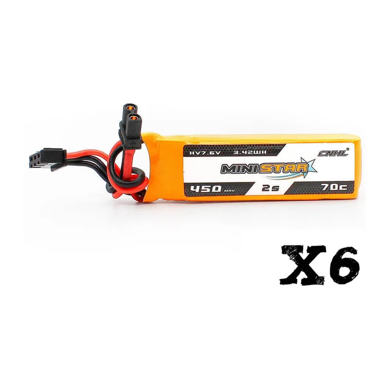 Аккумулятор для FPV CNHL MiniStar HV, 450 мА·ч, 7,6 В, 2S, 70C