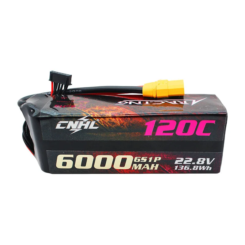 Аккумулятор для FPV CNHL Racing Series, 6000 мА·ч, 22,8 В, 6S, 120C, разъём XT90