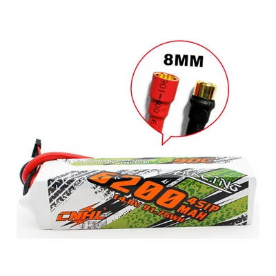 Аккумулятор для FPV CNHL Racing Series, 6200 мА·ч, 14,8 В, 4S, 90C, разъём bullet 8 мм