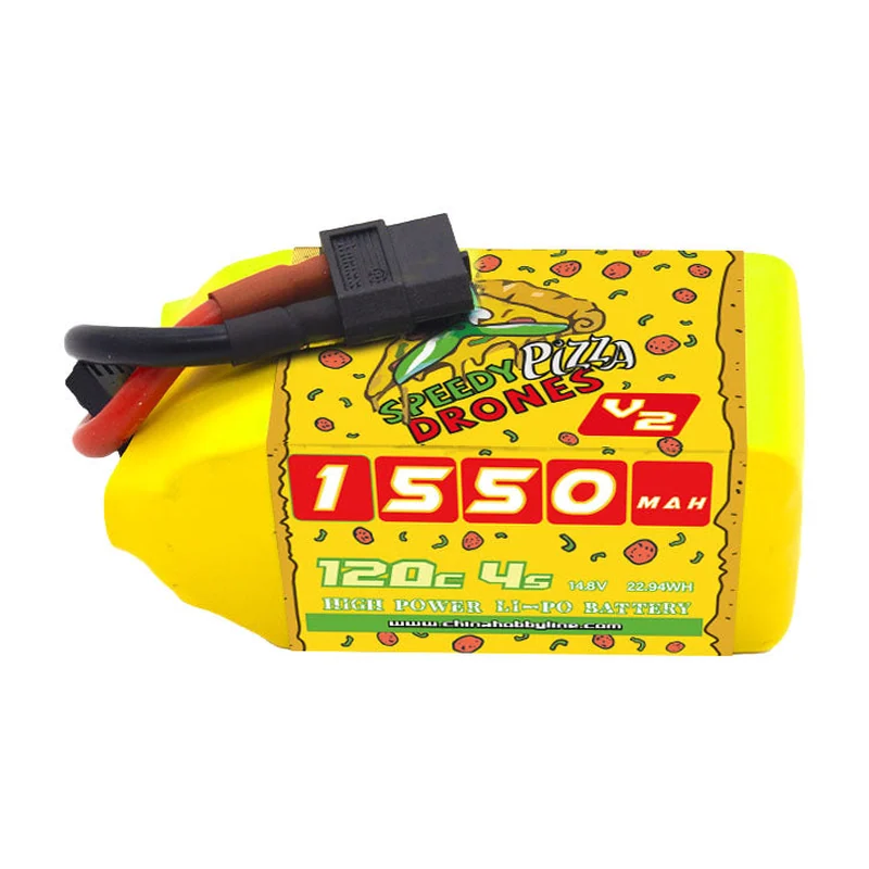 Аккумулятор для FPV CNHL Speedy Pizza, 1550 мА·ч, 14,8 В, 4S, 120C, разъём XT60