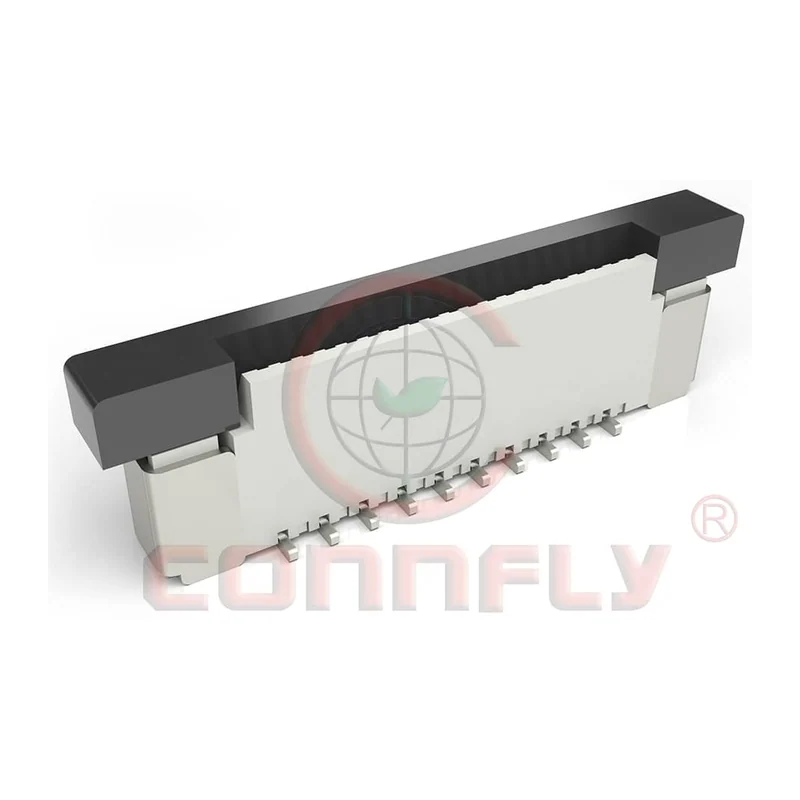 Разъём FPC/FFC Connfly DS1020-08 — шаг 0,50 мм, ZIF, вертикальный ввод, SMD, 4–39 контактов