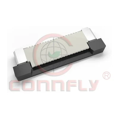 Разъём FPC ZIF DS1020-09, шаг 0,5 мм, угловой SMD, 4–60 конт.