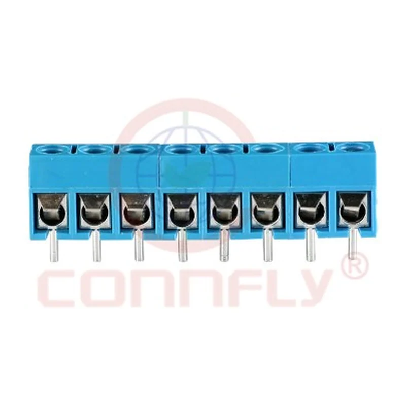 Клеммник винтовой на плату Connfly DS1159-04 — шаг 5,00 мм, вертикальный, 15 А, 2–24 полюса