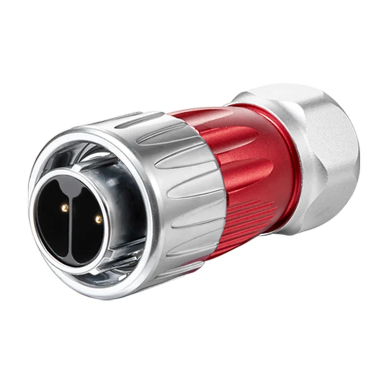 Круглый герметичный разъём CNLINKO DH-20, 2 контакта, 20 А, байонет, IP68