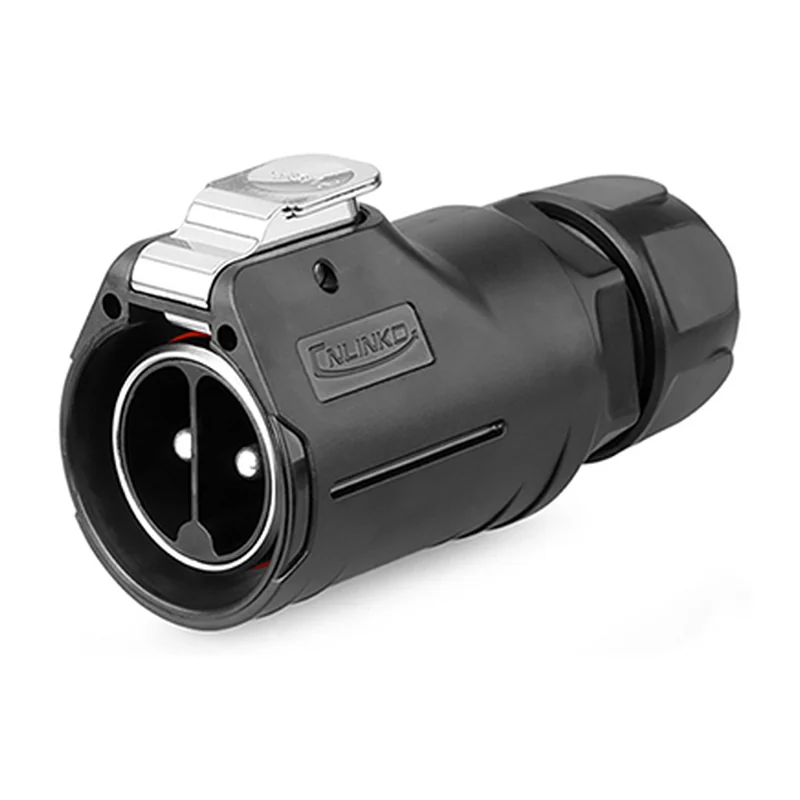 Круглый герметичный разъём CNLINKO LP-28, 2 контакта, 50 А, IP68