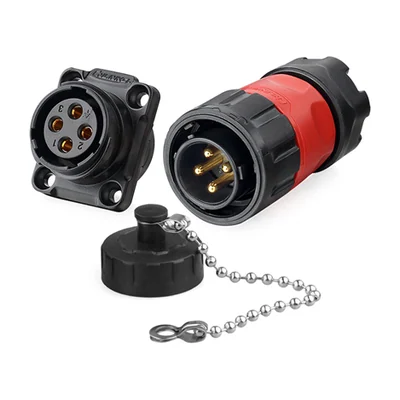 Разъём байонетный CNLINKO YM-20 4 контакта, 20 А, IP68