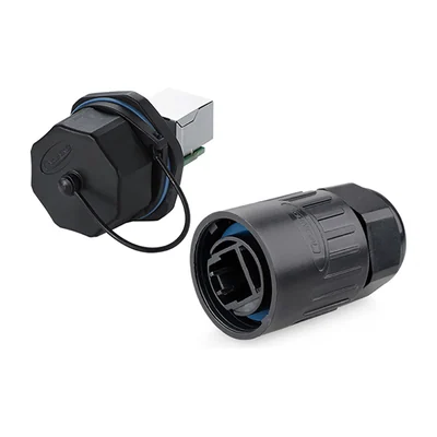 Разъём герметичный YT RJ45 круглый, резьбовая фиксация