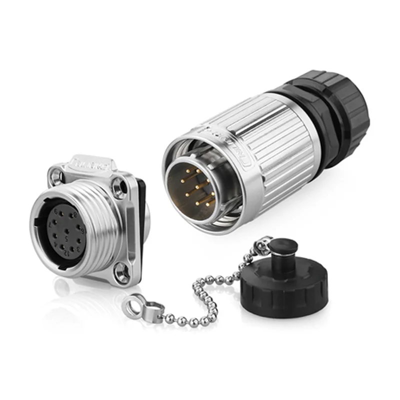 Круглый герметичный разъём CNLINKO YW-20, 9 контактов, 5 А, цинковый сплав