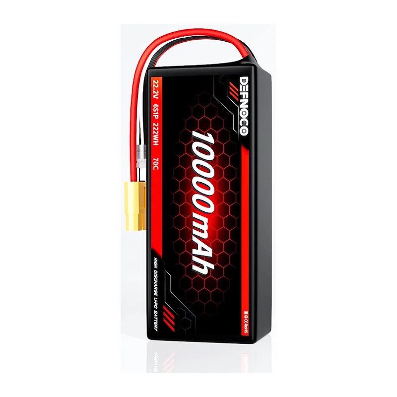 Батарея тяговая DEFNOCO, 10 000 мА·ч, 22,2 В, 6S1P, габариты 168×60×60 мм