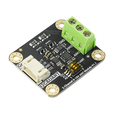 Модуль АЦП DFRobot DFR1184 на ADS1115, вход 0–10 В, 15 бит, I2C/UART