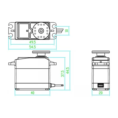 Сервопривод DFRobot SER0030 DF15RMG, 19,3 кг·см при 7,4 В, угол 170°