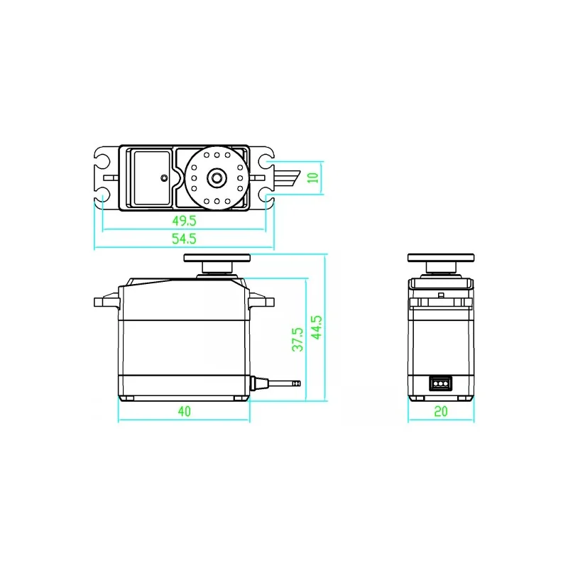 Сервопривод DFRobot SER0030 — DF15RMG Tilt Kit Servo Motor (20kg)