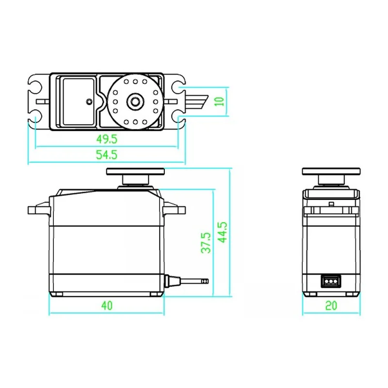 Сервопривод DFRobot SER0030 — DF15RMG Tilt Kit Servo Motor (20kg)