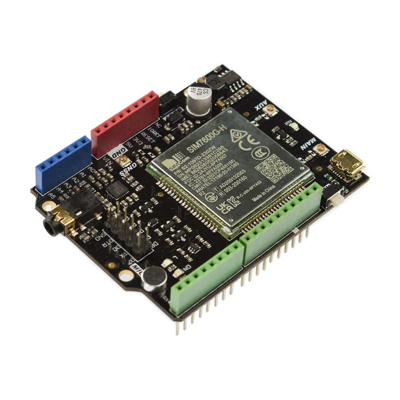 Модем 4G DFRobot TEL0124 — шилд SIM7600G-H, LTE Cat.4, GNSS, для Arduino