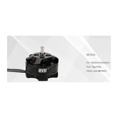 Мотор DYS BE1102, 7800 KV, гоночный FPV, тяга до 120 г