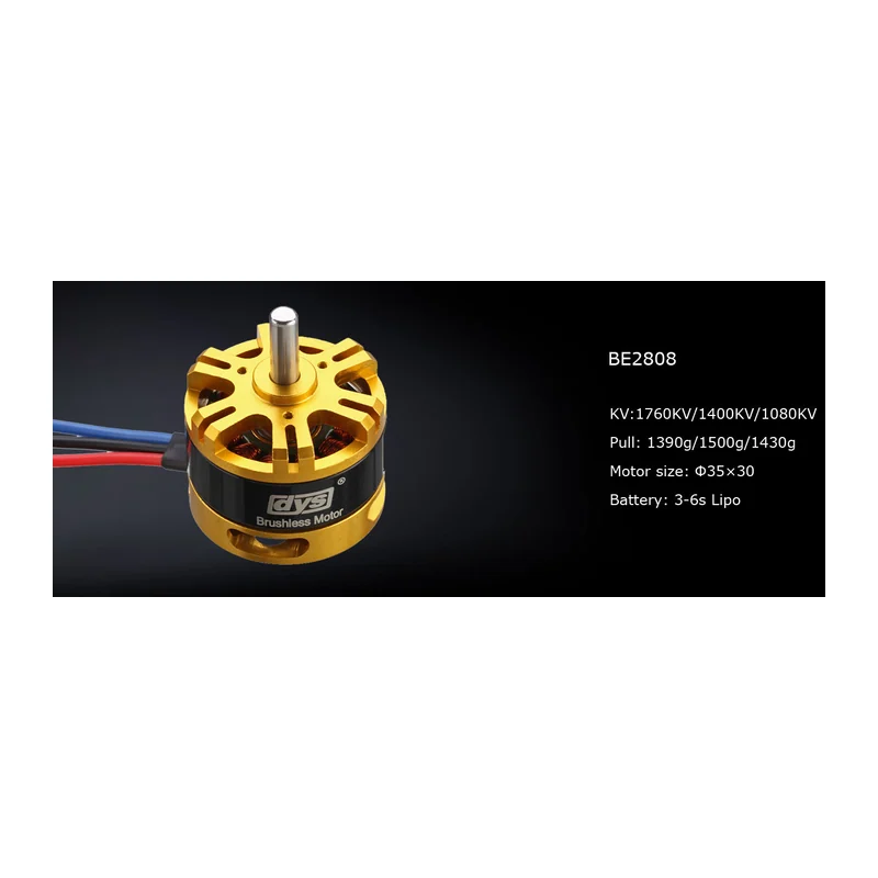 Мотор DYS BE2808, 1760 KV, мультиротор, тяга до 1500 г