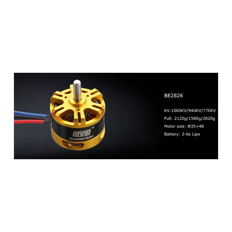 Мотор DYS BE2826, 1060 KV, мультиротор, тяга до 2820 г