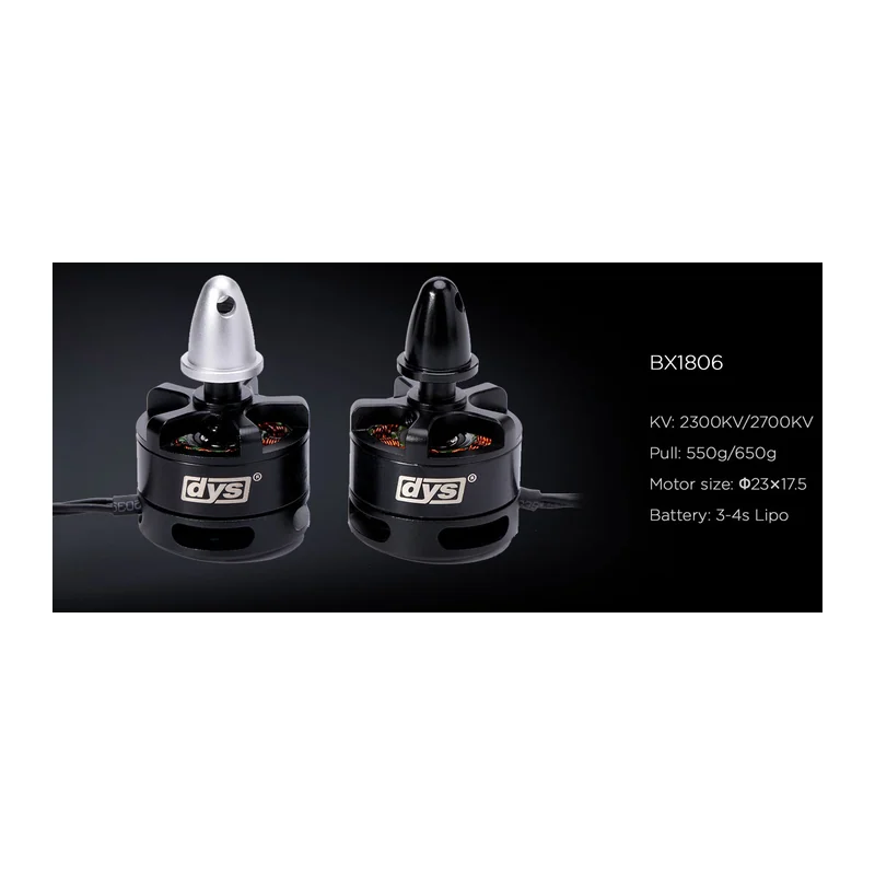 Мотор DYS BX1806, 2300 KV, гоночный FPV, тяга до 650 г