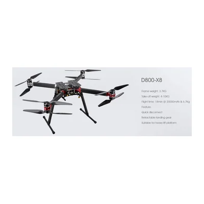 Рама DYS D800-X8, соосная схема, база 800 мм, взлётная масса до 10 кг