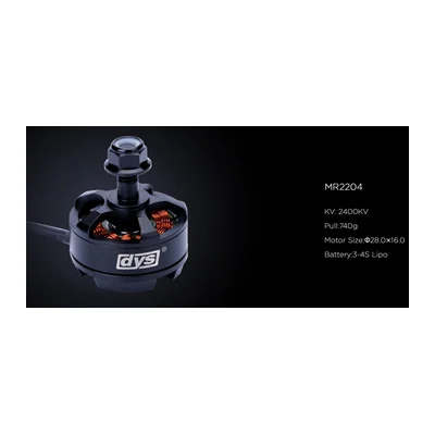 Мотор DYS MR2204, 2400 KV, гоночный FPV, ток до 18,9 А