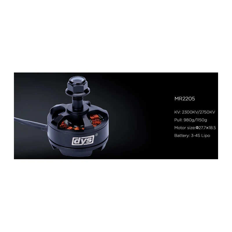 Мотор DYS MR2205, 2300 KV, гоночный FPV, тяга до 1150 г