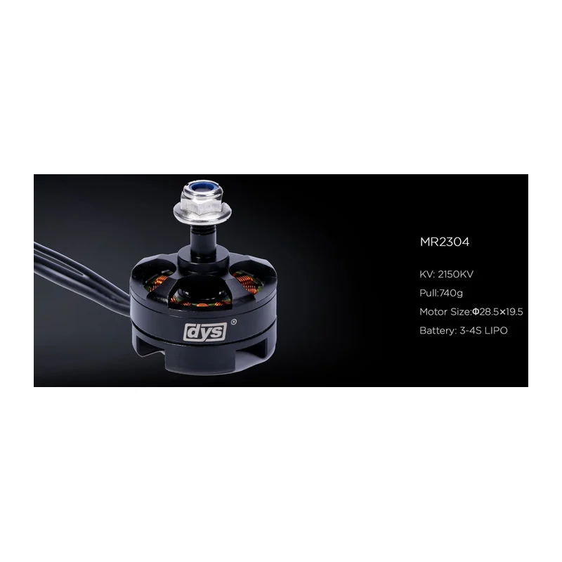 Мотор DYS MR2304, 2150 KV, гоночный FPV, тяга до 740 г