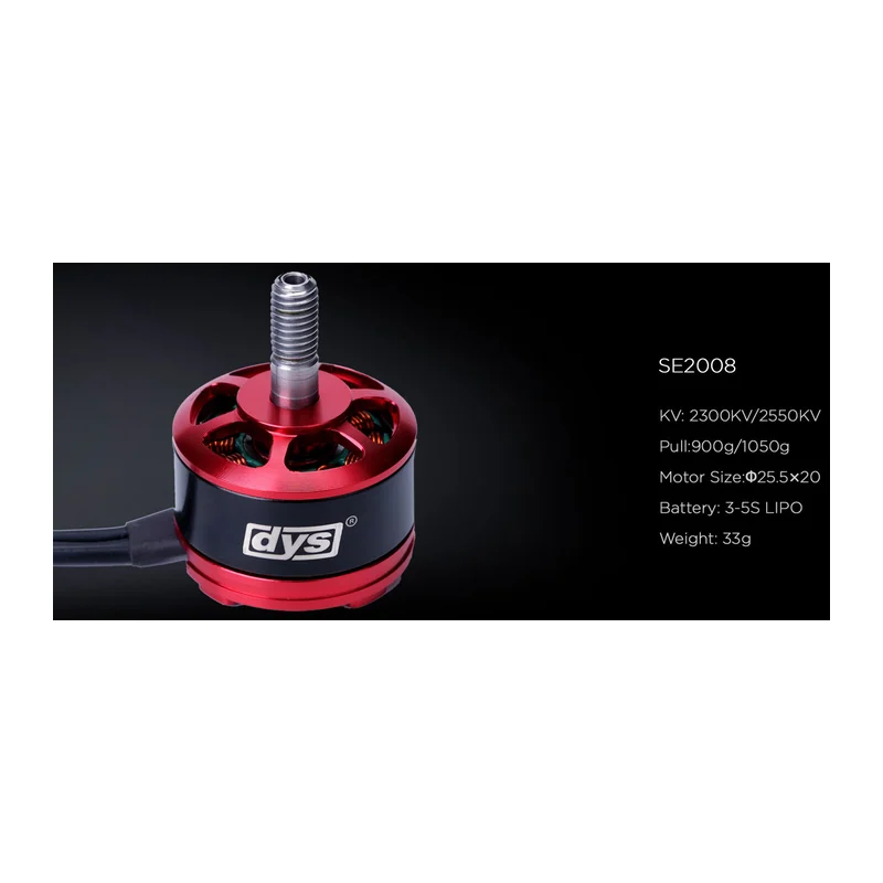 Мотор DYS SE2008, 2300 KV, гоночный FPV, тяга до 1050 г